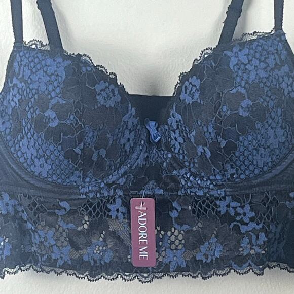 ADORE ME Jetblack Pushup Demi Lace Bra New with Tag Size 36A - Picture 2 of 11